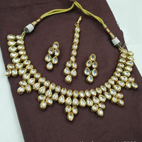 NAFJ Kundan Necklace Set with Mangtikka Earrings