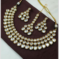 NAFJ Kundan Necklace Set with Mangtikka Earrings