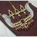 NAFJ Designer Pearls Kundan and Beads Choker Necklace set