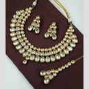 NAFJ Kundan Necklace Set with Mangtikka Earrings
