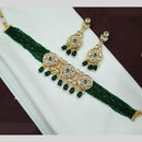 NAFJ Polki Kundan And Beads Choker Necklace Set