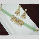 NAFJ Polki Kundan And Beads Choker Necklace Set