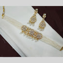 NAFJ Polki Kundan And Beads Choker Necklace Set