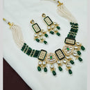 NAFJ Polki Kundan And Beads Choker Necklace Set