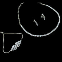 NAFJ Timeless Sparkle Crystal Stone Combo Necklace Set