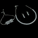 NAFJ Timeless Sparkle Crystal Stone Combo Necklace Set