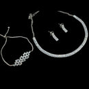 NAFJ Timeless Sparkle Crystal Stone Combo Necklace Set
