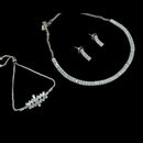 NAFJ Timeless Sparkle Crystal Stone Combo Necklace Set