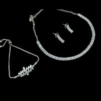 NAFJ Timeless Sparkle Crystal Stone Combo Necklace Set