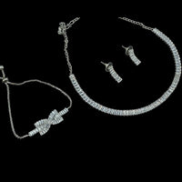 NAFJ Timeless Sparkle Crystal Stone Combo Necklace Set