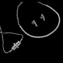 NAFJ Timeless Sparkle Crystal Stone Combo Necklace Set