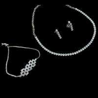 NAFJ Timeless Sparkle Crystal Stone Combo Necklace Set