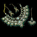 NAFJ Royal Pachi Polki Kundan Pearls And Beads Necklace Set
