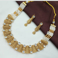 NAFJ Antique Kundan and Beads Necklace Set