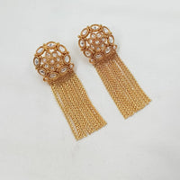 NAFJ Crystal Stone Royal Tassel Droplets Earrings
