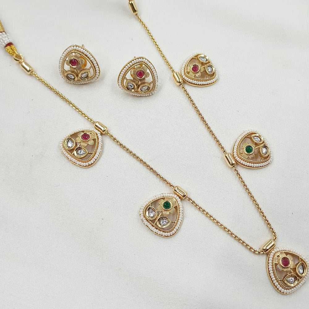 NAFJ Kundan Gleaming Grace Ensemble Necklace Set