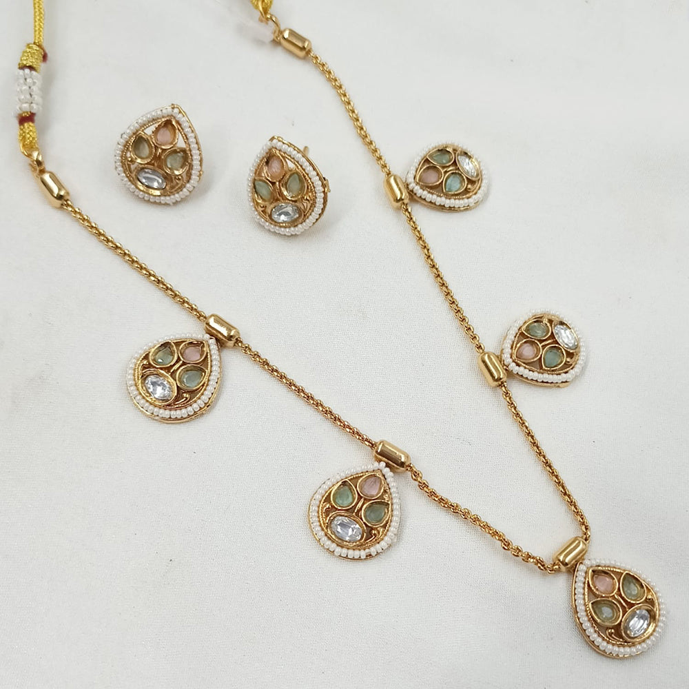 NAFJ Kundan Gleaming Grace Ensemble Necklace Set