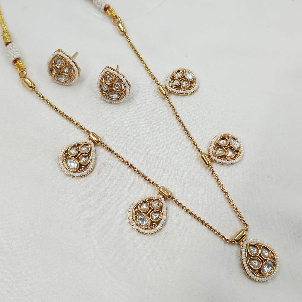 NAFJ Kundan Gleaming Grace Ensemble Necklace Set