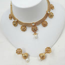 NAFJ Elegance Kundan and Pota Stone Necklace Set