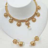 NAFJ Elegance Kundan and Pota Stone Necklace Set