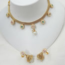 NAFJ Elegance Kundan and Pota Stone Necklace Set