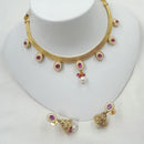 NAFJ Elegance Kundan and Pota Stone Necklace Set