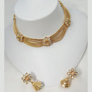 NAFJ Elegance Kundan and Pota Stone Necklace Set