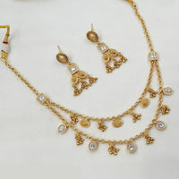 NAFJ Festive Bloom Double Layer Pota Stone Necklace Set