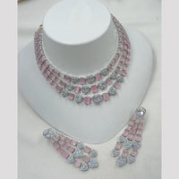 NAFJ Sparkling American Daimonds For Modern Elegance Necklace Set