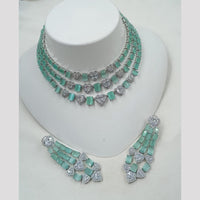 NAFJ Sparkling American Daimonds For Modern Elegance Necklace Set