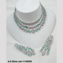 NAFJ Sparkling American Daimonds For Modern Elegance Necklace Set