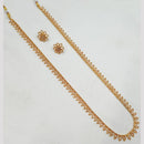NAFJ Stylish Crystal Long Necklace Set For Evelated Outfits