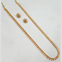 NAFJ Stylish Crystal Long Necklace Set For Evelated Outfits