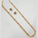 NAFJ Stylish Crystal Long Necklace Set For Evelated Outfits