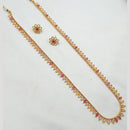 NAFJ Stylish Crystal Long Necklace Set For Evelated Outfits