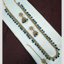 NAFJ Luxe Crystal And Pearl Long Necklace Set Elegant Sparklr For Every Ocssions