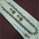 NAFJ Luxe Crystal And Pearl Long Necklace Set Elegant Sparklr For Every Ocssions