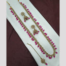NAFJ Luxe Crystal And Pearl Long Necklace Set Elegant Sparklr For Every Ocssions
