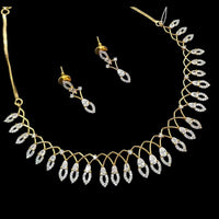 NAFJ Designer Austrian Stone Statement Necklace Set