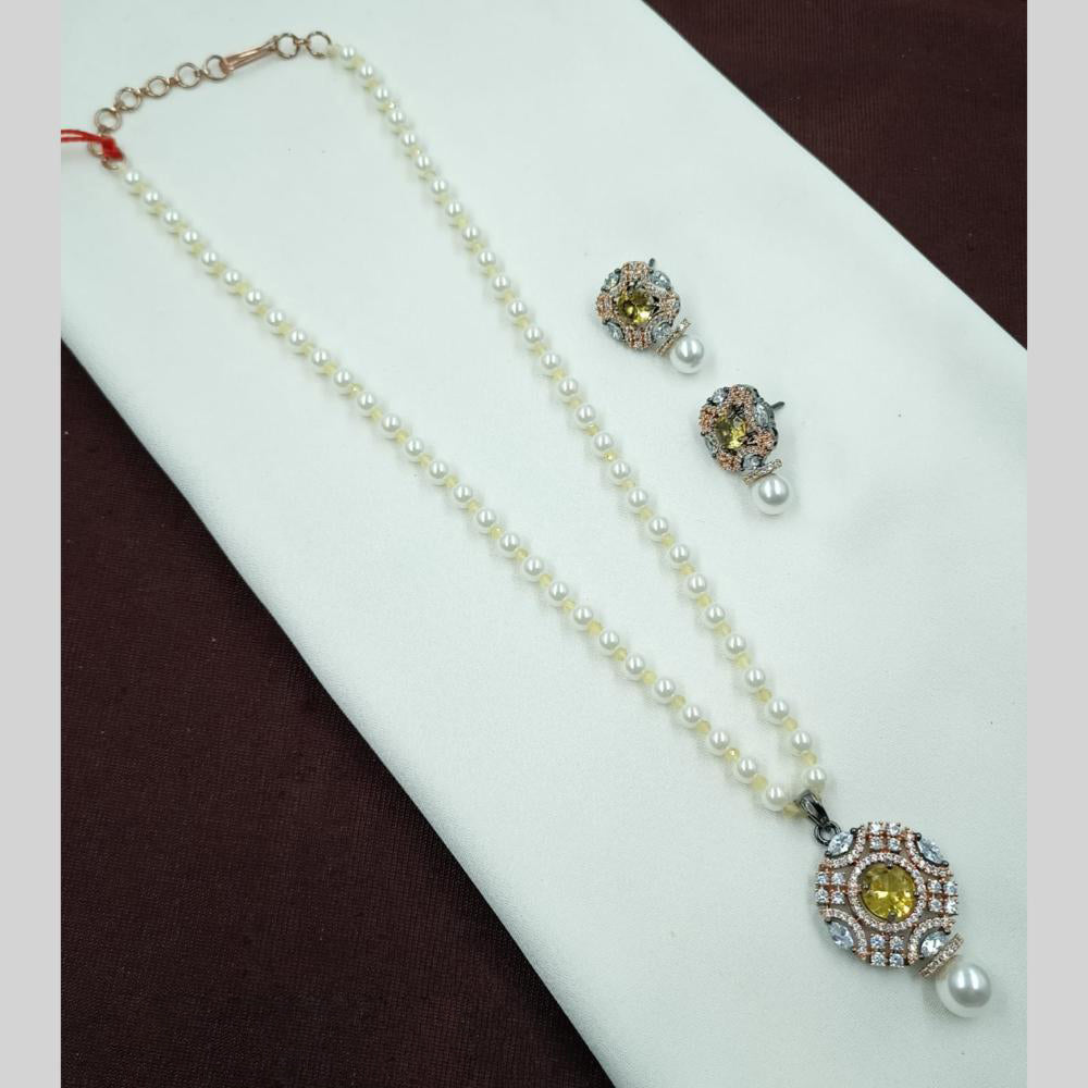 NAFJ Pearl Long Necklace Set
