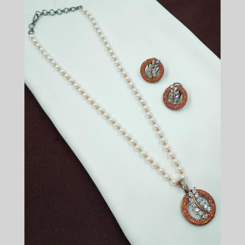 NAFJ Pearl Long Necklace Set