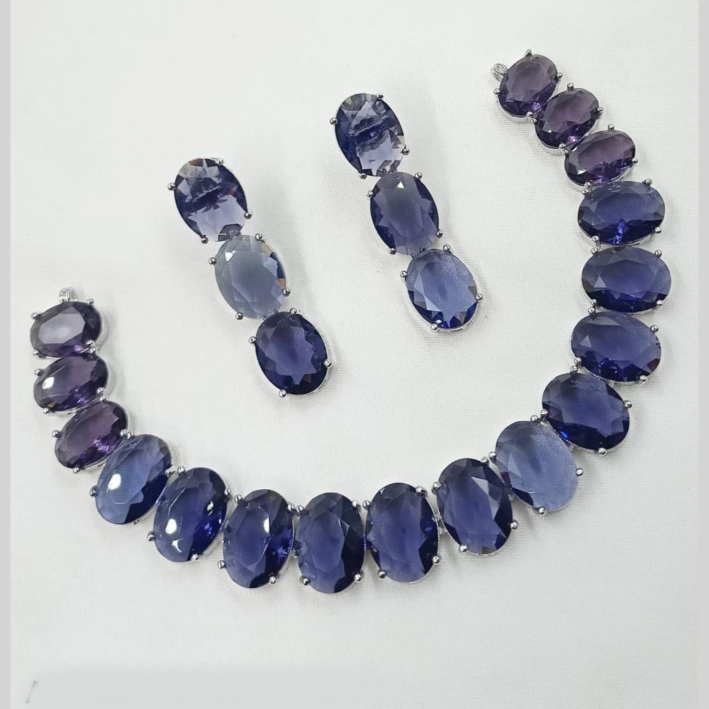 NAFJ Crystal Stone Necklace Set
