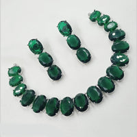 NAFJ Crystal Stone Necklace Set