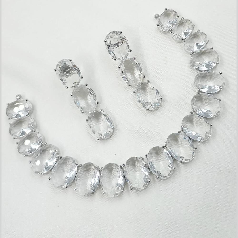 NAFJ Crystal Stone Necklace Set