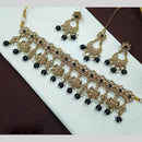NAFJ Crystal Stone Pearl  And Beads Necklace Set