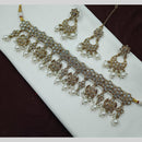 NAFJ Crystal Stone Pearl  And Beads Necklace Set