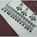 NAFJ Crystal Stone Pearl  And Beads Necklace Set