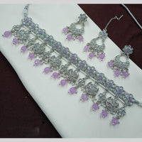 NAFJ Crystal Stone Pearl  And Beads Necklace Set