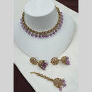 NAFJ Elegant Crystal Pearl Necklace Set Perfectly Polished Look