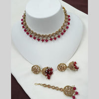NAFJ Elegant Crystal Pearl Necklace Set Perfectly Polished Look